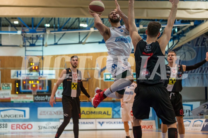 Basketball, ABL 2017/18, Grunddurchgang 21.Runde, Oberwart Gunners, WBC Wels, Louis Dabney Jr. (5)