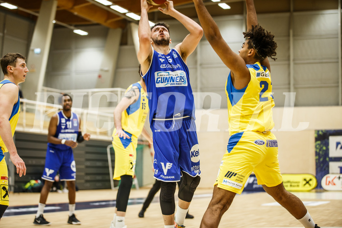 Basketball, bet-at-home Basketball Superliga 2020/21, Grunddurchgang 15. Runde, SKN St. Pölten Basketball, Oberwart Gunners, Ignas Fiodorovas (5)