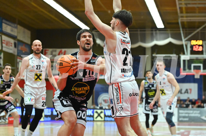 Basketball Superliga 2023/24, 8.Plazierungsrunde,Flyers Wels vs. Gmunden Swans