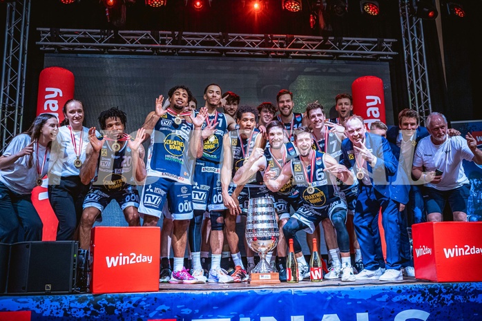 Basketball, Win2Day Superliga 2022/23, Playoff, Finale Spiel 4, BC Vienna, Gmunden Swans, 