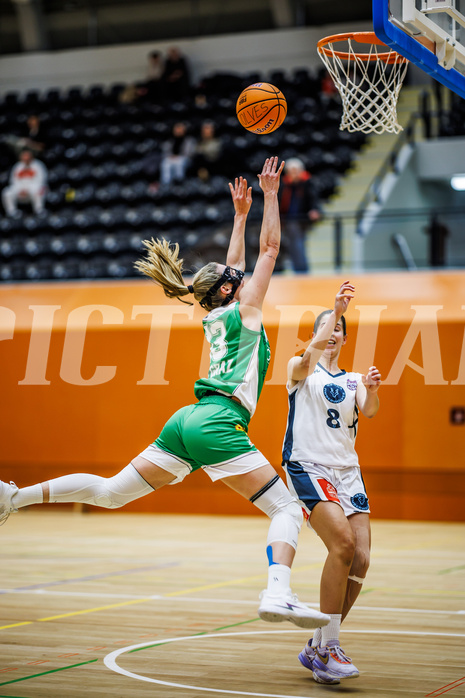 Basketball, Win2Day Basketball Damen Superliga 2024/25, Grunddurchgang 7.Runde, Vienna Timberwolves, UBI Graz, Simone Sill (13), Aleksandra Novakovic (8)