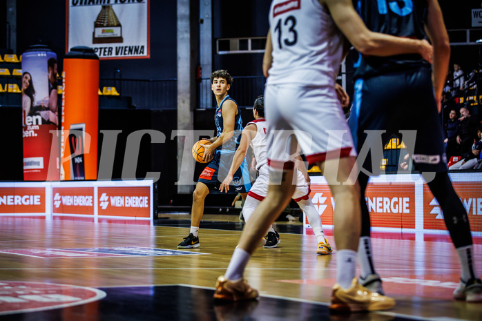 Basketball, Win2Day Superliga 2023/24, Grunddurchgang 8.Runde, BC Vienna, Vienna Timberwolves, Daniele Kuchar (22)