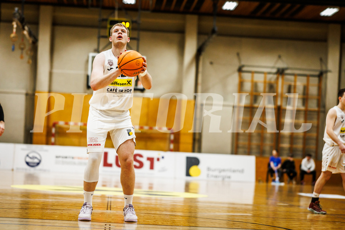 Basketball, Basketball Zweite Liga 2024/25, Grunddurchgang 17.Runde, Mattersburg Rocks, Mistelbach Mustangs, Asdren Drew Koka (22)