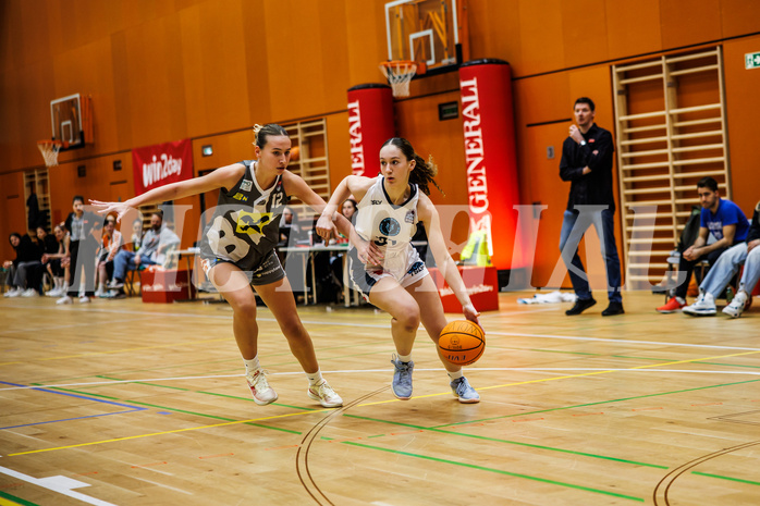Basketball, Win2Day Basketball Damen Superliga 2024/25, Grunddurchgang 9.Runde, Vienna Timberwolves, Klosterneuburg Duchess, Lucia Skvarekova (12), Larissa Serban (31)
