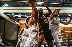 Basketball, bet-at-home Basketball Superliga 2020/21, Platzierungsrunde, 5. Runde, Oberwart Gunners, Flyers Wels, Austen Awosika (1)