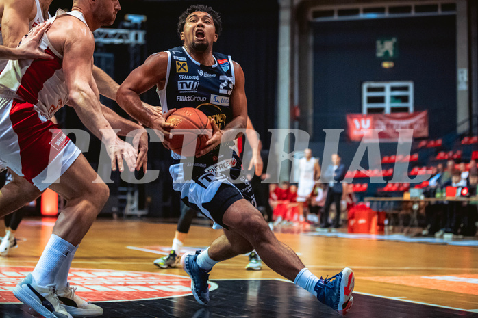 Basketball, Win2Day Superliga 2022/23, 4. Platzierungsrunde, BC Vienna, Gmunden Swans, Dwayne Lautier-Ogunleye (23)