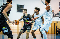 Basketball, Basketball Zweite Liga 2023/24, Grunddurchgang 4.Runde, Deutsch Wagram Alligators, Mattersburg Rocks, Petar Zivkovic (8), Philip Konate (16), Marko Kolaric (30)