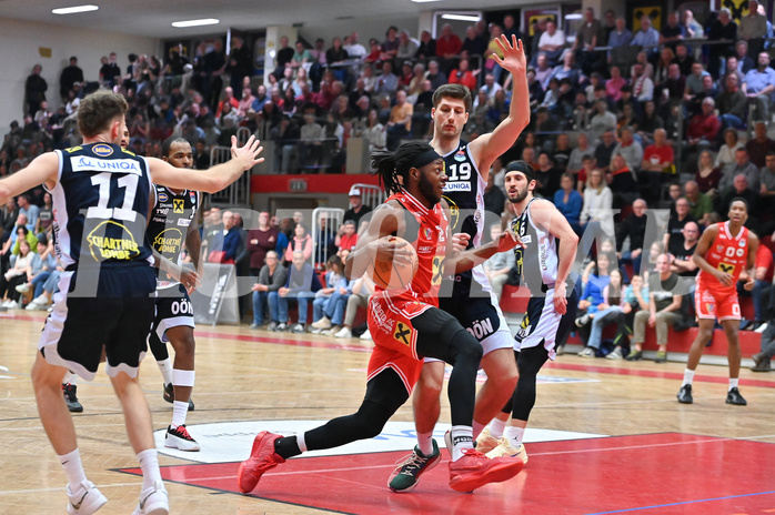 Basketball, Superliga 2024/25, Plazierungsrunde 5.Runde, Flyers Wels vs. Gmunden Swans,
