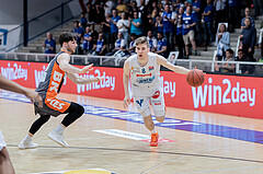 Basketball, Basketball Superliga 2022/23, Viertelfinale Spiel 1, Oberwart Gunners, Klosterneuburg Dukes, Lennart Burgemeister (10), Florian Koeppel (8)