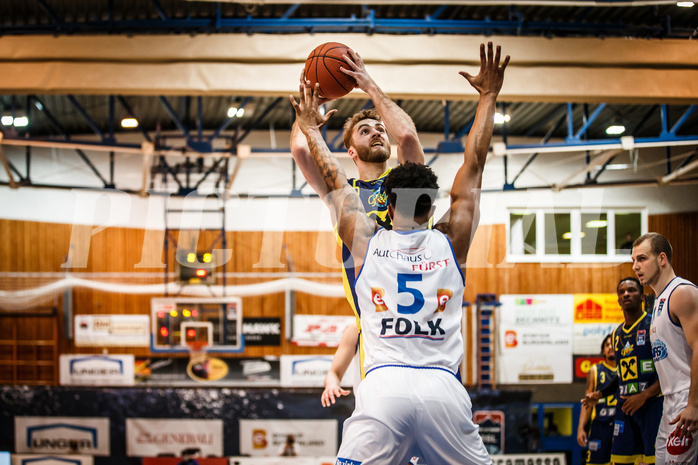 Basketball, bet-at-home Basketball Superliga 2021/22, Grunddurchgang Runde 12, Oberwart Gunners, UBSC Graz, Tanner Giddings (5)