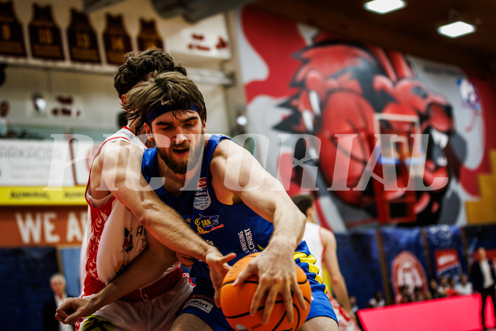 Basketball, Win2Day Superliga 2024/25, Grunddurchgang 4.Runde, Traiskirchen Lions, St. Pölten, Andrew Sims (32)