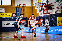 Basketball, win2day Basketball Superliga 2022/23, 10. Qualifikationsrunde, Traiskirchen Lions, Vienna D.C. Timberwolves, Nils Kühteubl (12)