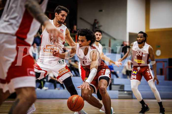 Basketball, win2day Basketball Superliga 2022/23, Grunddurchgang 1.Runde, Traiskirchen Lions, BC GGMT Vienna, Evan Taylor (10)