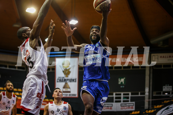 Basketball, bet-at-home Basketball Superliga 2020/21, Grunddurchgang 7. Runde, BC Vienna, Oberwart Gunners, Quincy Diggs (13)