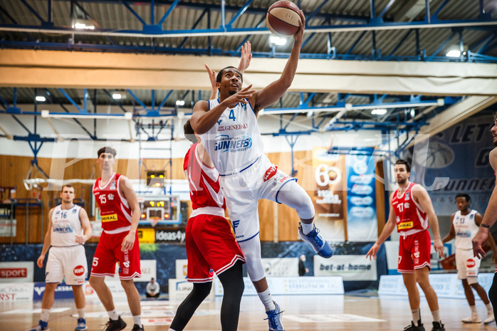 Basketball, bet-at-home Basketball Superliga 2020/21, Grunddurchgang, 18. Runde, Oberwart Gunners, Traiskirchen Lions, Lawrence Alexander (4)