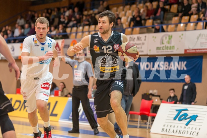 Basketball, ABL 2017/18, Grunddurchgang 23.Runde, Oberwart Gunners, Traiskirchen Lions, Florian Trmal (12)