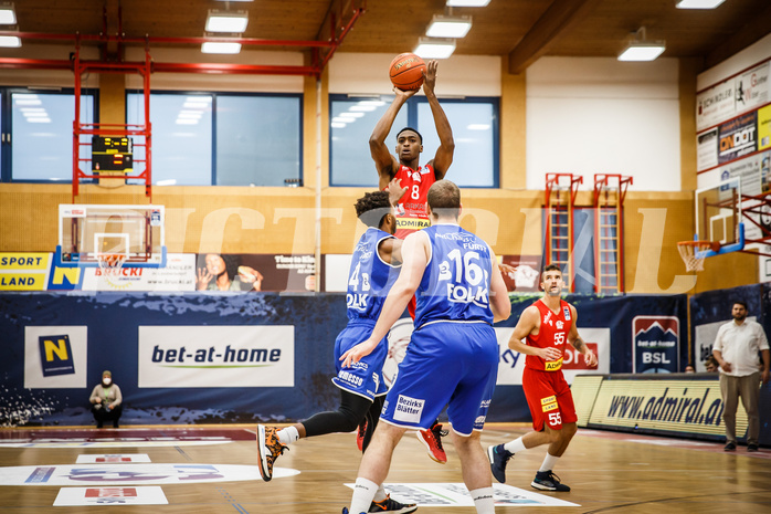 Basketball, bet-at-home Basketball Superliga 2021/22, Grunddurchgang 1.Runde, Traiskirchen Lions, Oberwart Gunners, Karl William Gamble Jr. (8)
