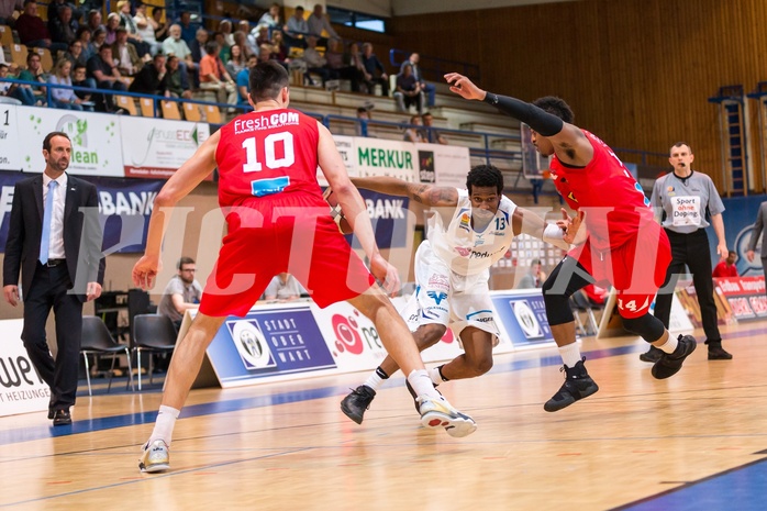Basketball, ABL 2016/17, Playoff HF Spiel 1, Oberwart Gunners, WBC Wels, Andell Cumberbatch (13)