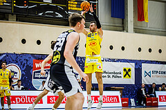 Basketball, Win2Day Superliga 2023/24, Grunddurchgang 4.Runde, SKN St. Pölten, Gmunden Swans, Matej Kavas (40)