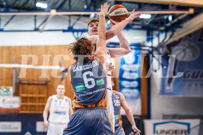 Basketball, Admiral Basketball Superliga 2019/20, Grunddurchgang 16.Runde, Oberwart Gunners, Klosterneuburg Dukes, Maximilian Schuecker (14)