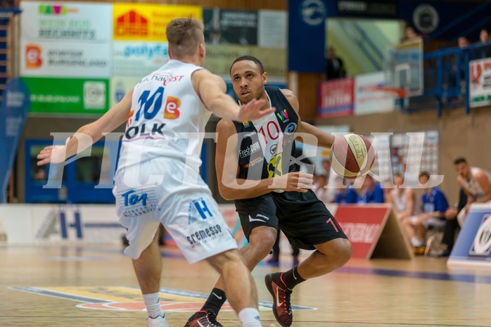 Basketball, ABL 2017/18, Grunddurchgang 21.Runde, Oberwart Gunners, WBC Wels, Elijah Wilson (10)