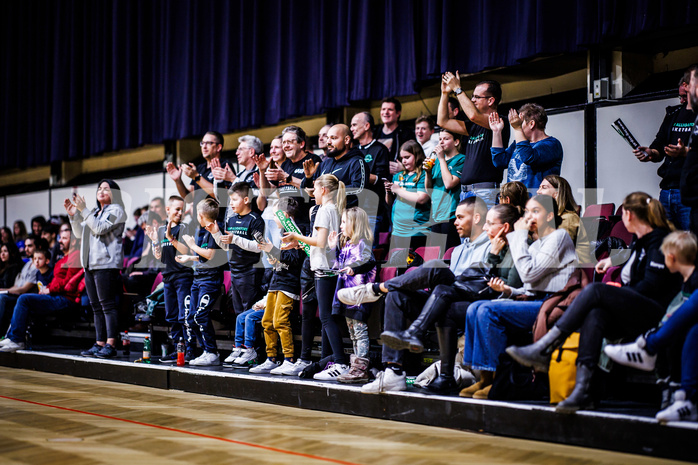 Basketball, Basketball Zweite Liga 2023/24, Grunddurchgang 17.Runde, Basket Flames, Union Deutsch Wagram Alligators, Fans, feature
