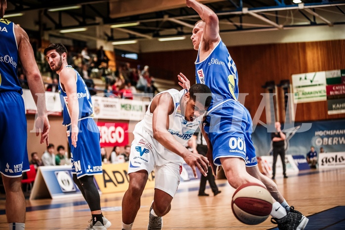 Basketball, ABL 2017/18, Grunddurchgang 31.Runde, Oberwart Gunners, Gmunden Swans, Gregg Denzel (9)