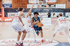 Basketball, Basketball Austria Cup 2023/24, Viertelfinale, Oberwart Gunners, UBSC Graz, Jonathan Knessl (12), Zachery Deshon Cooks (3)