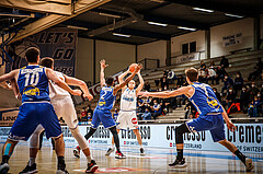 Basketball, bet-at-home Basketball Superliga 2021/22, Grunddurchgang Runde 8, Oberwart Gunners, Gmunden Swans, Sebastian Käferle (7)