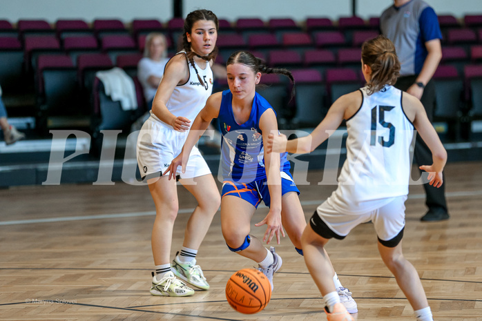 27.04.2025 Österreichischer Basketballverband 2024/25, SLWU16 VF Basket Flames UNION vs. DBB  Basketgirls Wels