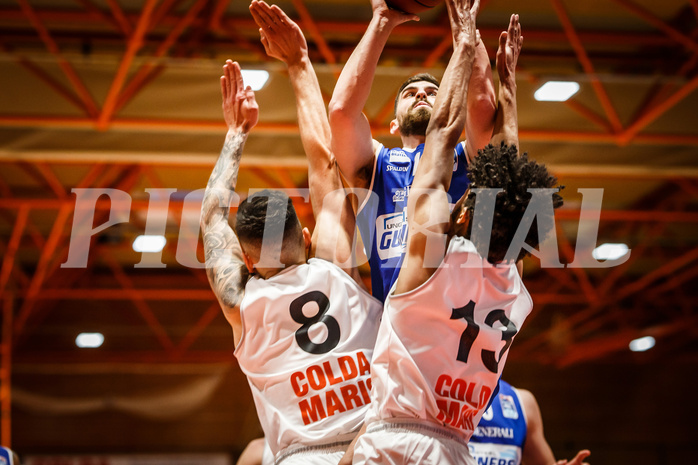 Basketball, Basketball Austria, Cup Final Four 2021/22 
Halbfinale 1, BBC Nord Dragonz, Oberwart Gunners, Ioannis Chatzinikolas (11)