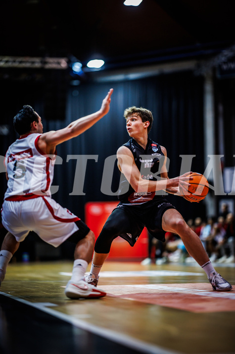 Basketball, Win2Day Superliga 2024/25, Grunddurchgang 20.Runde, BC Vienna, Kapfenberg Bulls, Miro Zapf (7)