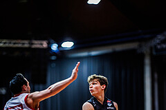 Basketball, Win2Day Superliga 2024/25, Grunddurchgang 20.Runde, BC Vienna, Kapfenberg Bulls, Miro Zapf (7)