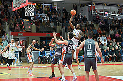 Basketball, Superliga 2024/25, Grunddurchgang 19.Runde, Flyers Wels vs. Klosterneuburg,
