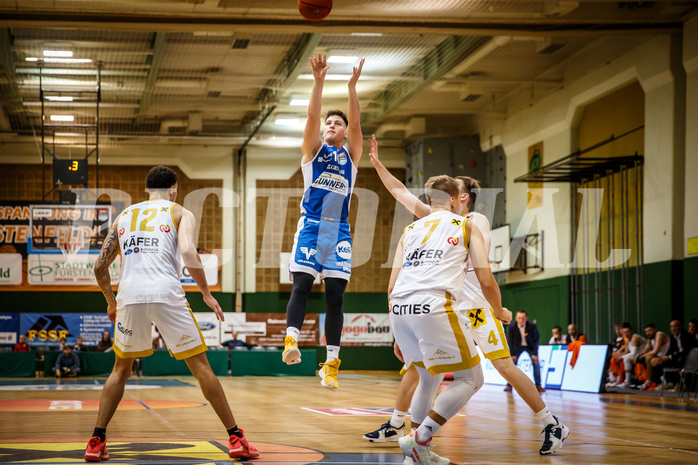 Basketball, win2day Basketball Superliga 2022/23, Grunddurchgang 1.Runde, Fürstenfeld Panthers, Oberwart Gunners, Brock Gardner (10)