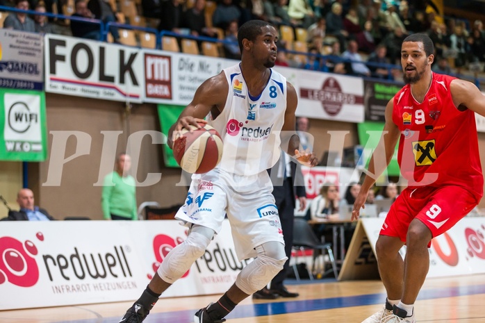 Basketball, ABL 2016/17, Grunddurchgang 21.Runde, Oberwart Gunners, WBC Wels, Christopher McNealy (8), Lorenzo O'Neal (9)