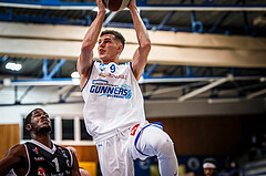 Basketball, bet-at-home Basketball Superliga 2020/21, Grunddurchgang, 4. Runde, Oberwart Gunners, Raiffeisen Flyers Wels, Edi Patekar (9)