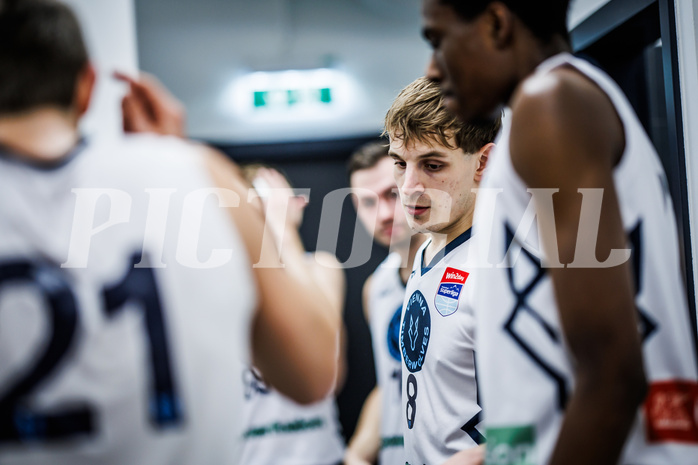 Basketball, Win2Day Superliga 2023/24, Grunddurchgang 21.Runde, Vienna Timberwolves, Kapfenberg Bulls, Elias Wlasak (8)