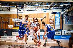 Basketball, bet-at-home Basketball Superliga 2021/22, Grunddurchgang Runde 8, Oberwart Gunners, Gmunden Swans, Ioannis Chatzinikolas (11)