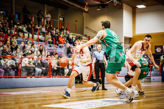 Basketball, win2day Basketball Superliga 2022/23, 1. Qualifikationsrunde, Traiskirchen Lions, Kapfenberg Bulls, Aleksej Kostic (6)