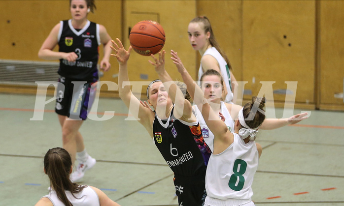 Basketball Damen Superliga 2021/22, Grundducrhgang 14.Runde Vienna United vs. KOS Celovec


