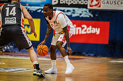 Basketball, win2day Basketball Superliga 2024/25, Playoff Viertelfinale 2. Spiel, Traiskirchen Lions, Klosterneuburg Dukes, Cedric Russell (0)