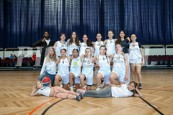 27.04.2025 Österreichischer Basketballverband 2024/25, SLWU16 VF Basket Flames UNION vs. DBB  Basketgirls Wels