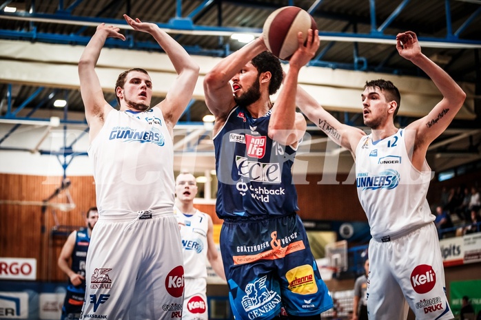 Basketball, ABL 2017/18, Grunddurchgang 33.Runde, Oberwart Gunners, Kapfenberg Bulls, Marck Coffin (15)
