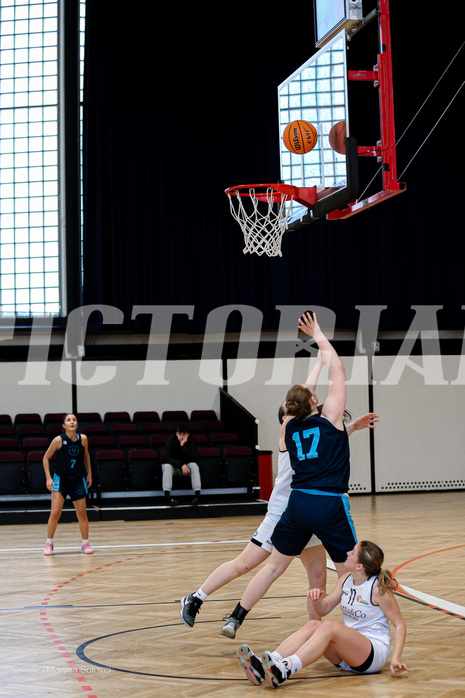 15.02.2025 Österreichischer Basketballverband 2024/25, SLWU19, Basket Flames UNION vs. Vienna Timberwolves