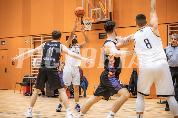 Basketball, Basketball Zweite Liga 2022/23, Grunddurchgang 12.Runde, Basket Flames, Vienna United, Faiz Jakob (27)