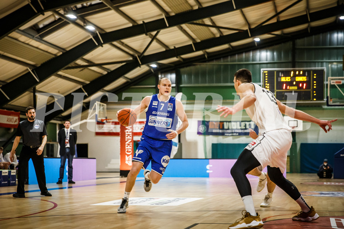 Basketball, Basketball Austria Cup 2021/22, 1/4 Finale, Vienna D.C. Timberwolves, UNGER STEEL Gunners Oberwart, Sebastian Käferle (7)