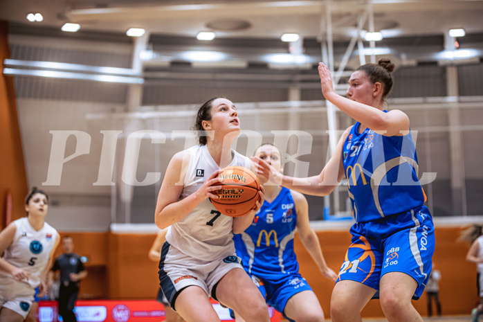 Basketball, Win2Day Basketball Damen Superliga 2022/23, Grunddurchgang 3.Runde, Vienna Timberwolves, DBB LZ OÖ, Mira Eulering (7)