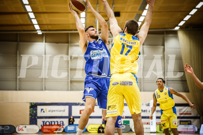 Basketball, bet-at-home Basketball Superliga 2019/20, Viertelfinale 2. Spiel, SKN St. Pölten Basketball, Oberwart Gunners, Ignas Fiodorovas (5)