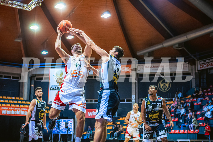 Basketball, Win2Day Superliga 2022/23, Grunddurchgang 1.Runde, Supercup, BC GGMT Vienna, Gmunden Swans, Jozo Rados (3), Toni Blazan (10)